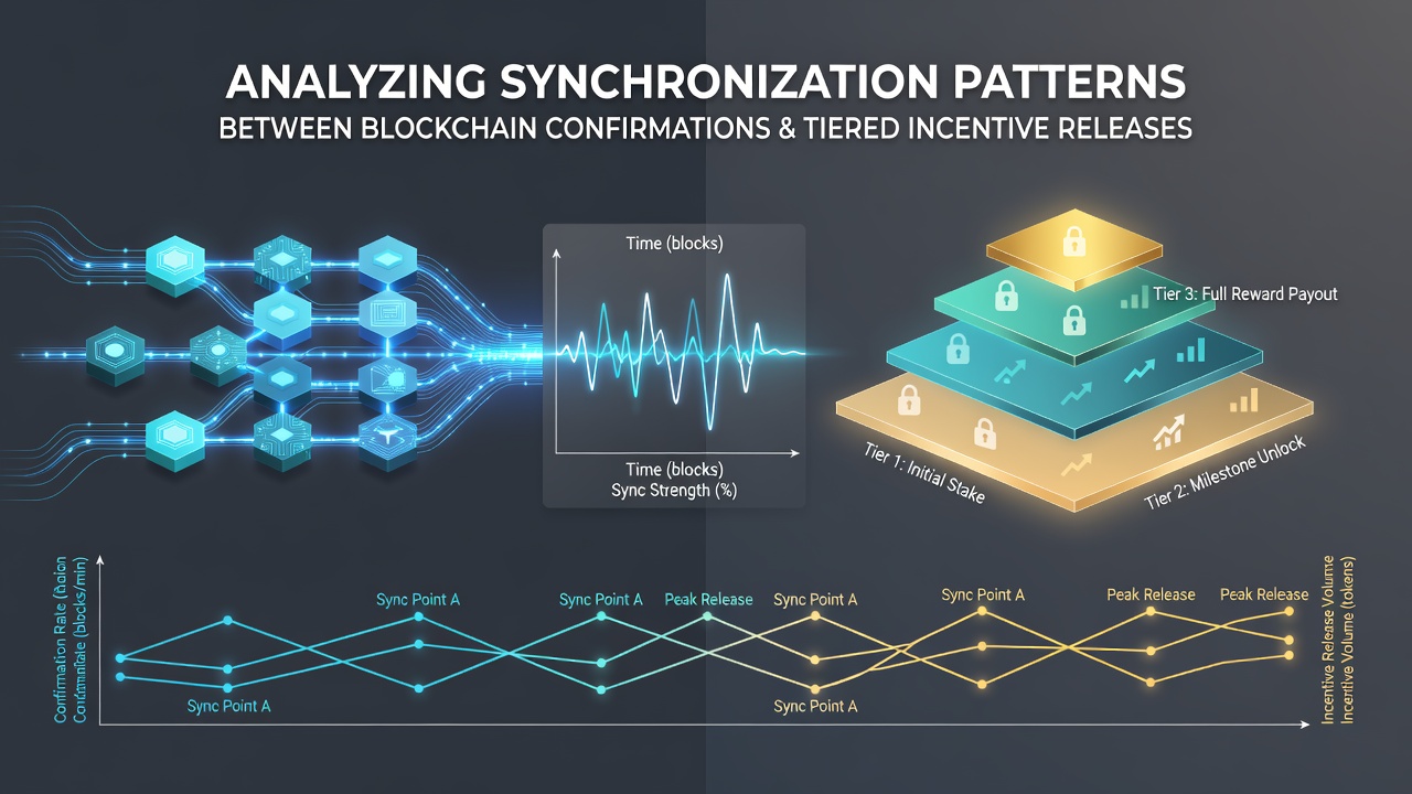 Darstellung von Synchronisationsmustern bei unterschiedlichen Kryptowährungen und Incentive-Tiers